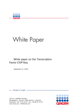 Chip-seq Analysis - QIAGEN Bioinformatics