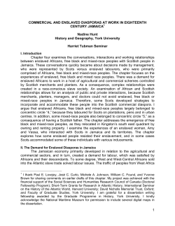 1 COMMERCIAL AND ENSLAVED DIASPORAS AT WORK IN