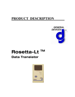 Rosetta-Lt TM - General Devices
