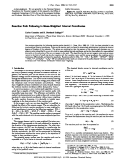 Reaction Path Following in Mass