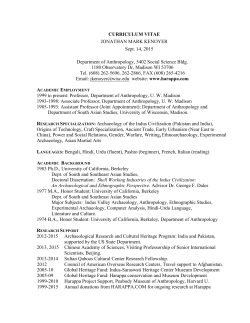 J. Mark Kenoyer CV - Department of Anthropology - UW