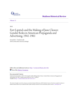 Fort Lipstick and the Making of June Cleaver: Gender Roles in