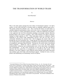 the transformation of world trade