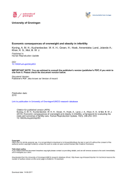 Economic consequences of overweight and obesity in