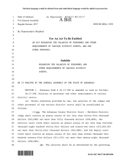 HB 1852 - Arkansas General Assembly