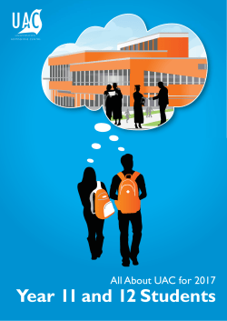 About UAC for Year 11 and 12 Students