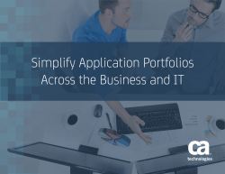 Simplify Application Portfolios Across the Business and IT