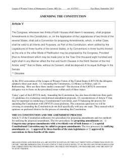 Amending the US Constitution