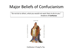Major Beliefs of Confucianism