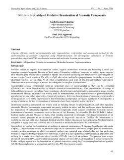 NH4Br &ndash; Br2 Catalysed Oxidative Bromination of Aromatic