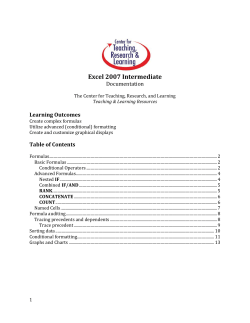 Excel 2007 Intermediate