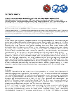 SPE/IADC 148570 Application of Laser Technology for Oil and Gas
