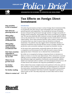 Tax Effects on Foreign Direct Investment
