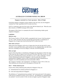 AUSTRALIAN CUSTOMS NOTICE NO. 2003/49