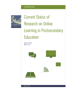 Current Status of Research on Online Learning