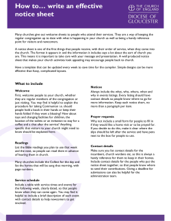 How to&hellip; write an effective notice sheet
