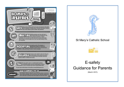 E-safety Guidance for Parents - St Marys Catholic Primary School