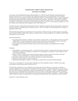 Antitrust Compliance Statement - International Energy Credit