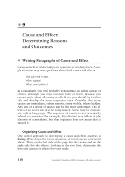Cause and Effect: Determining Reasons and Outcomes