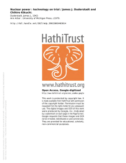 Nuclear power - University of Michigan