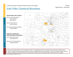 Unit Title: Chemical Reactions