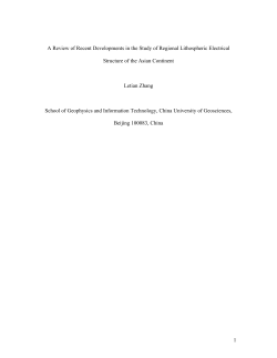 1 A Review of Recent Developments in the Study of