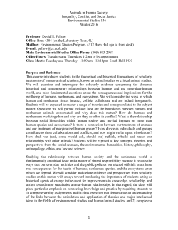 Animals in Human Society: Inequality, Conflict, and Social Justice