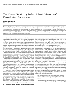 The Cluster Sensitivity Index: A Basic Measure of Classification