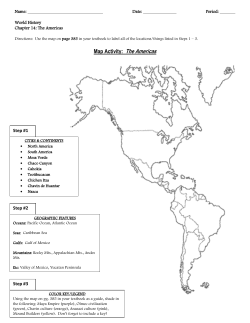 Map Activity: The Americas
