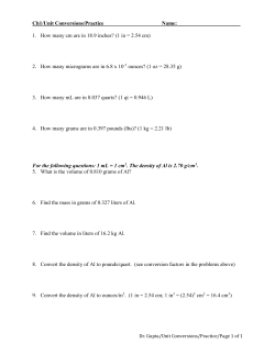 Unit Conversion - Dr. Gupta`s Professional Page