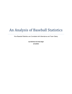 An Analysis of Baseball Statistics