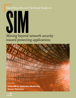 SIMMoving beyond network security toward protecting applications