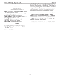 170-1 Report on Proposals &mdash; Copyright, NFPA NFPA 170