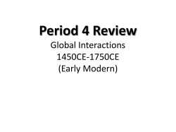 Unit 4: Global Interactions 1450CE