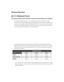 Lab 12. Unbalanced Forces