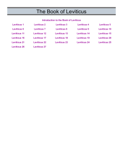 The Book of Leviticus