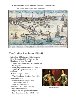 The Glorious Revolution 1688&ndash;89