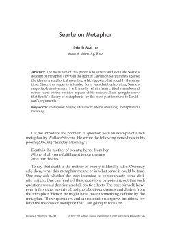 Searle on Metaphor