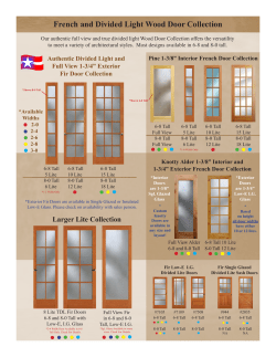 French and Divided Light Wood Door Collection