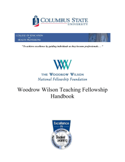 CSU Woodrow Wilson Teaching Fellowship Handbook