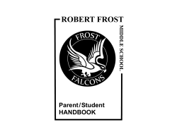 ROBERT FROST - Frost Middle School