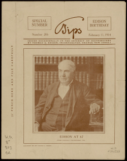 z < s o z SPECIAL NUMBER EDISON B1RTHDAY