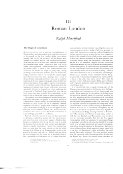 Roman London - Historic Towns Atlas