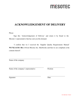 Supplier Quality Requirements