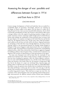 Assessing the danger of war: parallels and differences between