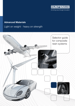 Selector guide for composite resin systems Light on weight