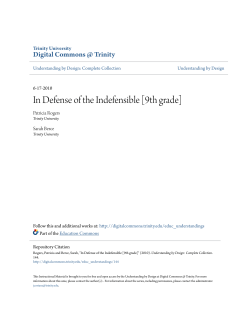 In Defense of the Indefensible [9th grade]