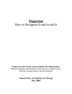 Plagiarism How to Recognize It and Avoid It