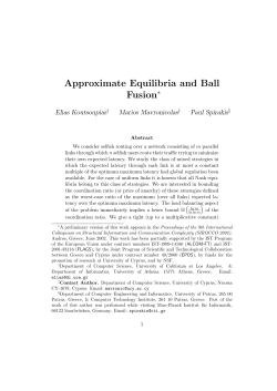 Approximate Equilibria and Ball Fusion