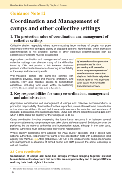 Coordination and Management of camps and other